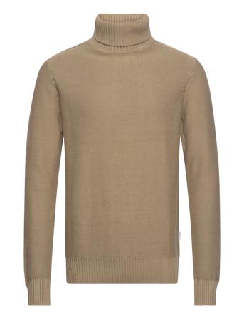 Slhaxel Ls Knit Roll Neck Noos Beige Selected Homme