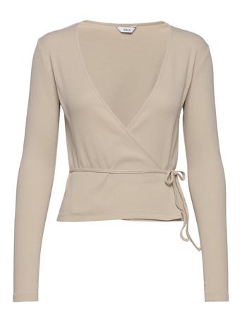 Enally Ls V-N Tee 5314 Bluse Langærmet Beige Envii