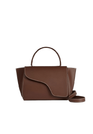 ATP Atelier Arezzo Cannella/Contrast Stitch Vacchetta Handväskor Dam Brun ONESIZE