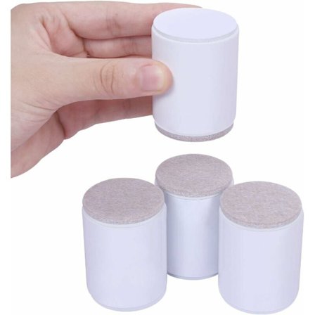 6 cm møbelforhøjere, 6 cm diameter, sengeforhøjere, kan hæves 6 cm til sofa, seng og skab, rund, hvid?