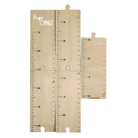 Høydemåler i viskose, trehøydemåler, vekstskjema (36,00X13,50X0,30CM, som vist på bildet)