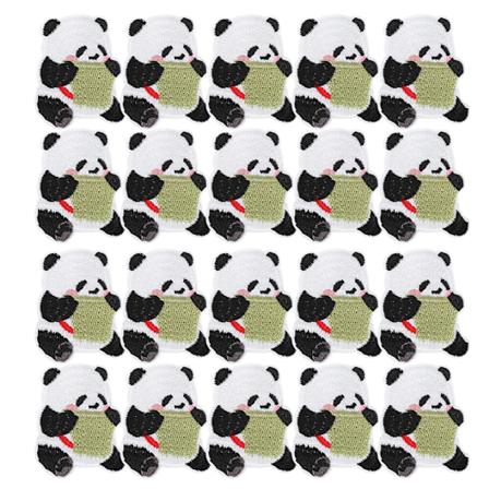 20 kpl Panda-laastareita Kirjonta Kangas Tarrat Väri Käsintehty DIY Silitys Laastari Tarra
