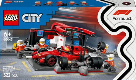 Lego City F1 Pitstop og Pitcrew med Ferrari Bil 60443, Børn & Forældre, Motorik & Bevægelse, Klodser Og Stabletårne