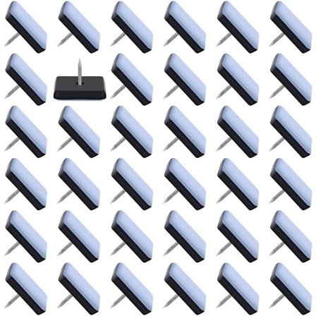 Förpackning med 50 Möbelglidare 25x25mm Teflon Glidande Möbelglidare med Spikar Spik-På Stolsglidare