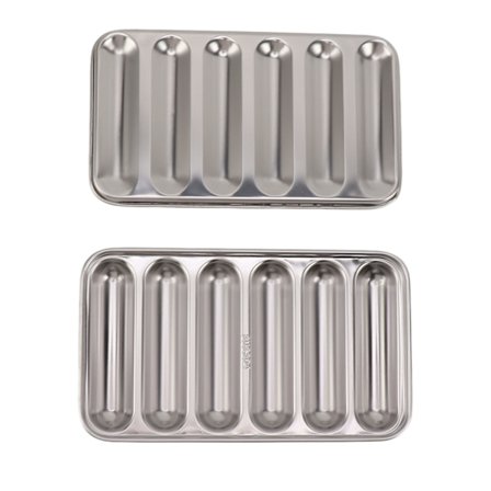DIY Pølsebakingsform Metall Pølseform 6 Hulrom Steamer