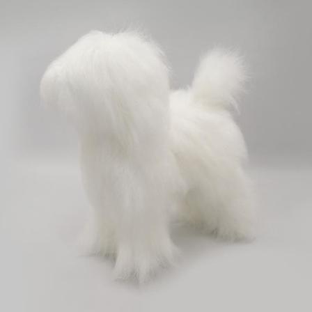 Husdjurssimulering Hårvård Falsk hundmodell Övningshund Standard skelettmodell Hund Helkroppsfalskt hår White Poodle fake hair