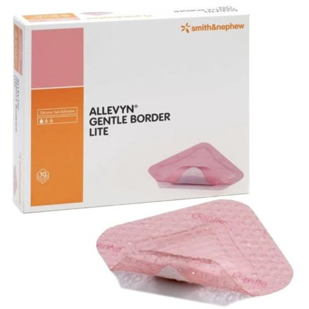 Allevyn Gentle Border Lite bandasje 7,5 x 7,5cm 10 stk