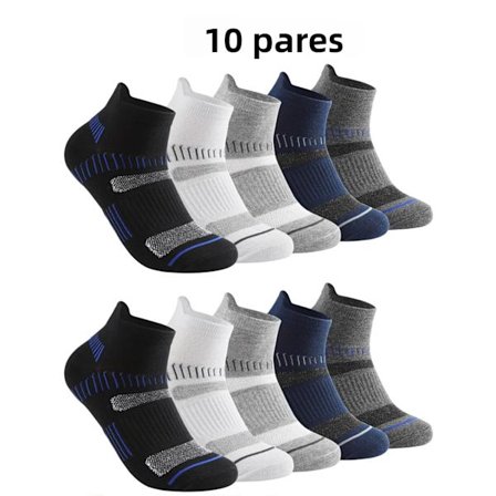 10 par mix - 30 par ankelstrumpor för män, sportstrumpor i bomull som andas för löpning och fitness, avslappnad randig stil