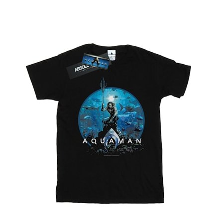 DC Comics Herr Aquaman Circle Poster T-Shirt M Svart