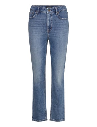 Lauren Ralph Lauren High-Rise Straight Ankle Jean - Blue - 36
