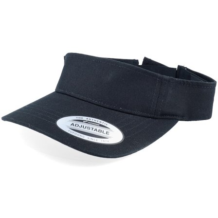 Yupoong - Preto visor Boné - Curved Black Visor @ Hatstore