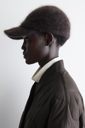 COS Femme Casquette En Cachemire Brossé in Marron