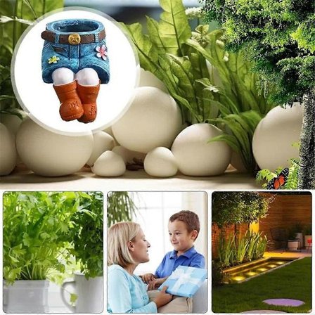 Plantepotter Innendørs Unikt Jeansskjørt Harpiks Blomsterpotter Harpiks Håndverk Pastorale Stil Utendørs og Innendørs Hageplanter[D]