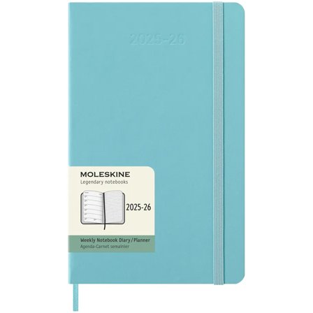 Moleskine Kalenteri 18M WeekNote Hard Cover Large Aquamarine