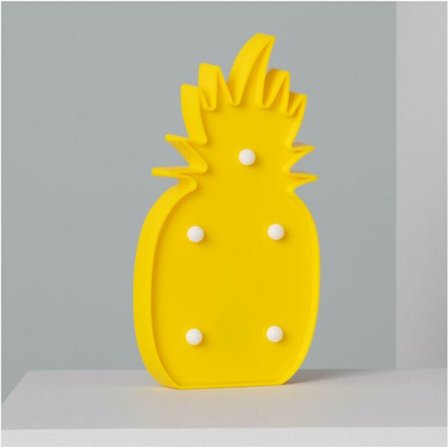 En bit LED ananas nattlampa modellering ljus jul ljus dekoration ljus (gul) 25 x 13 x 3cm