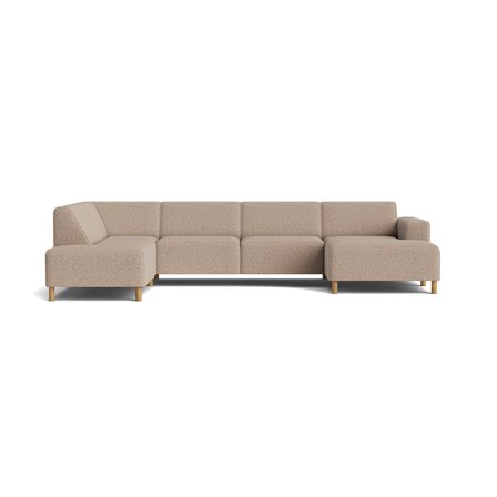 Seam U-sofa, højrevendt - Puente Greige - 344x206x78 - Sofa, u-sofa