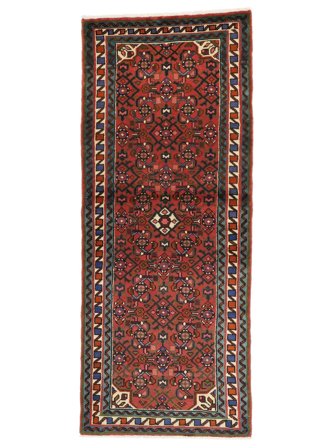 Hosseinabad Rug Oriental Runner Dark Red/Black (Wool, Persia)