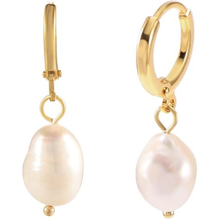 Små guldpläterade Huggie-örhängen med berlock, personlig Snak, ZQKLA