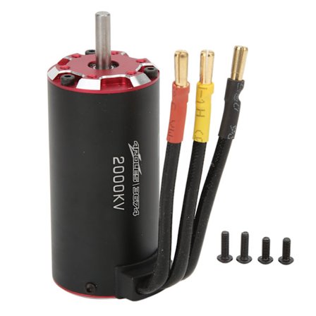 V2 3674 2000KV 4-polet supersonisk børsteløs motor til Traxxas 1/8 1/10 RC bil børsteløs sensor motor