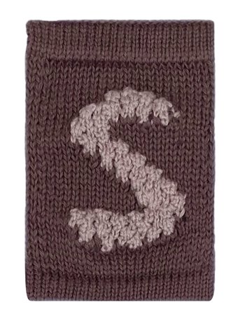 Smallstuff | Knitted Letter S, Nature | ONE SIZE 10 cm
