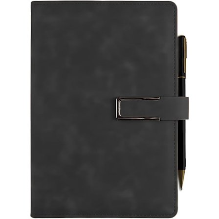Læder Journal, A5 Hardcover Notesbog med Pen Holder - Premium Læderindbundet Dagbog til Skrivning, Perfekt til Rejser, Kontor & Gave