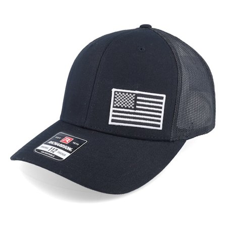 Army Head - Noir trucker Casquette - Usa Black/White Trucker @ Hatstore