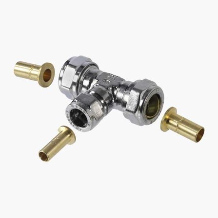 Biltema - PEX T-rør 15 x 12 x 15 mm