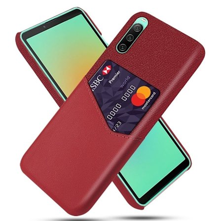 Bofink Sony Xperia 10 IV skal med korthållare - Röd