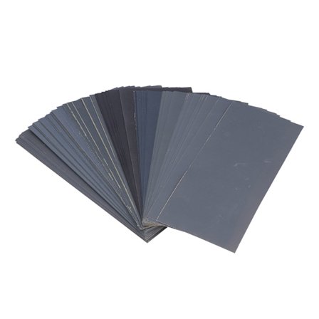 90 stk. vådt og tørt sandpapir siliciumcarbid 400 til 3000 korn vand sandpapirsæt til polering slibning