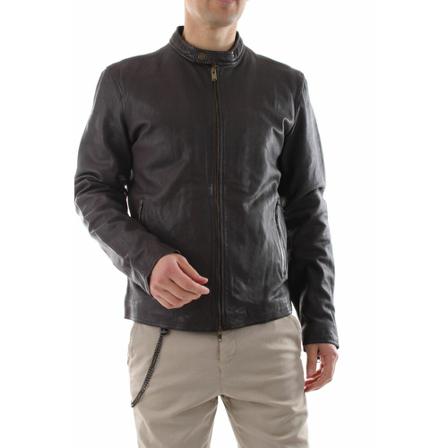 BomBoogie Leather Jakke Brun, Herre
