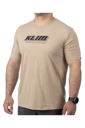 Tričko Klim Vision Tri-Blend Desert Tan Melírovaná - Černá M