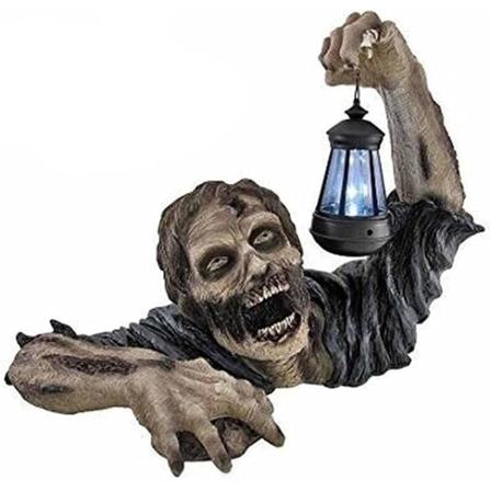 Halloween Zombie Lanterne med Solar LED Resin Zombie Garden Statuer til bryllup, fest, jul Halloween dekoration