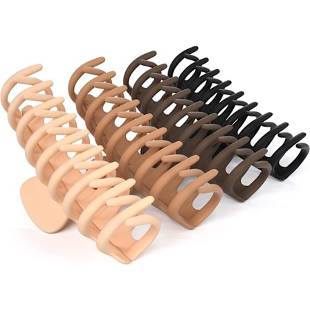 Stor hårklemme – Hårklemmer til kvinder, ekstra stor hårklemme til tykt hår, hårklemmer til kvinder med tykt hår – neutrale hårklemmer