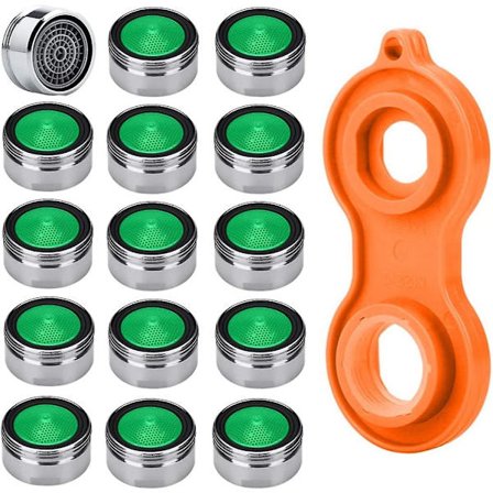 15 st vattenbesparande kranmunstycken M24 spraymunstycke kökskran hårdvara + 1 st