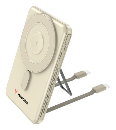 Verbatim Charge 'n' Go 2C Power Bank Magnetic Wireless 5000mAh Gold