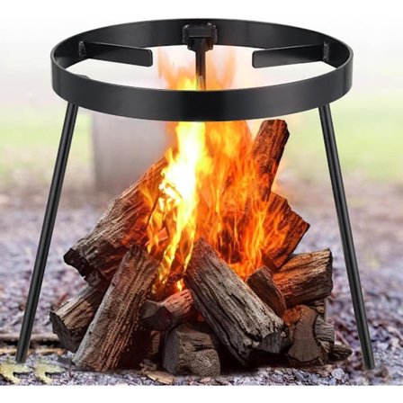 Eldtrippel til Madlavning - Udendørs Køkkenudstyr, Bærbar Trefod til Ildsted, Højtemperaturbestandig Grilltripod til Dutch Oven, Jetboil og_OF