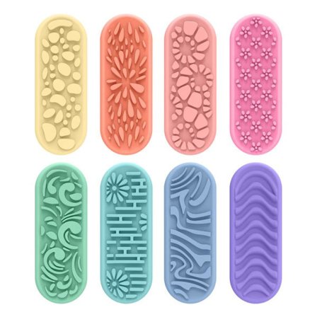 8-pack Fidget Leksaker Sensorisk Sten för Barn, Dekompressionsleksaker för Barn, Mjuk Silikontextur Orosten