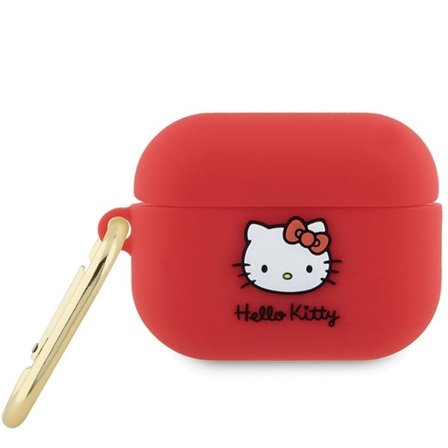 Hello Kitty silikone 3D Kitty Head-etui til AirPods Pro 2 (2022/2023) - fuchsia