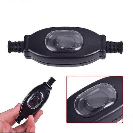 Vanntett Inline Bryter Ledningsbryter Ip65 Rund Ledningskontakt Dobbel Kuttbryter 6MM Svart SZRH A-M