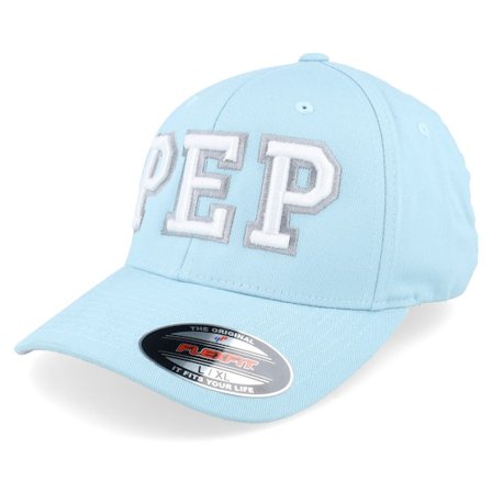 Iconic - Blå flexfit Keps - Pep 3d Logo Columbia Blue Flexfit @ Hatstore