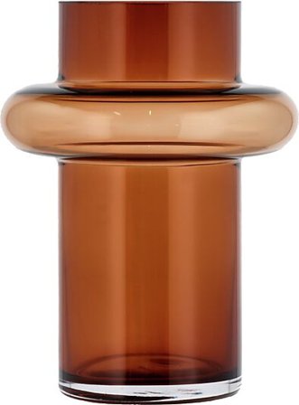 LYNGBY GLAS VASE TUBE 20 CM AMBER GLASS
