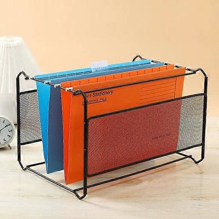 Metallhengende filboks, farge, nettdokumentholder, hurtigarbeidsstasjon, A4 hengende arbeidsstasjon, nettfilholder, svart