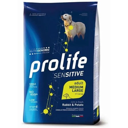 Prolife Dog Sensitive Rabbit & Potato Cibo Secco Per Cani Adulti