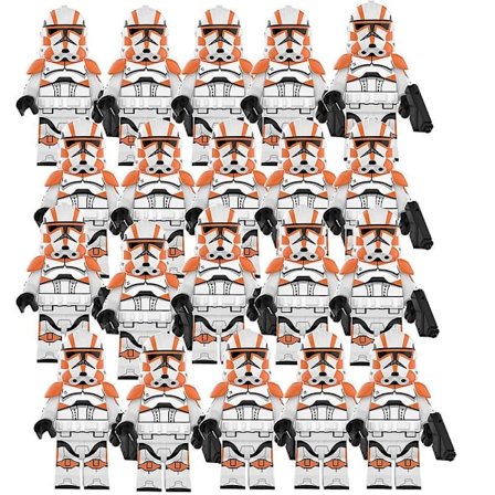 20pcs Star Wars Wooden Block Clone Trooper Figures 20pcs/set +base Plate