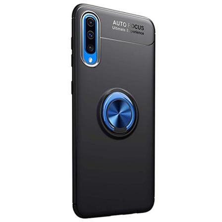 Samsung Galaxy A70 - Deksel med ringholder Svart/Blå