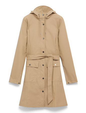 Rains Curve W Jacket W3 - Beige - M