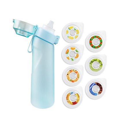 Kannettava hedelmäuute urheiluvesipullo - 473 ml tilavuus - Uudelleenkäytettävä juomakuppi herkullisella twistillä (ilmainen kupin harja ja pilli)