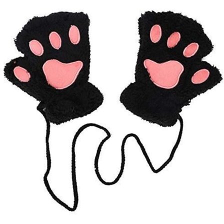 Kissan kynsi hanskat musta lapsi aikuinen söpö karhu tassu lapanen syksy-talvi