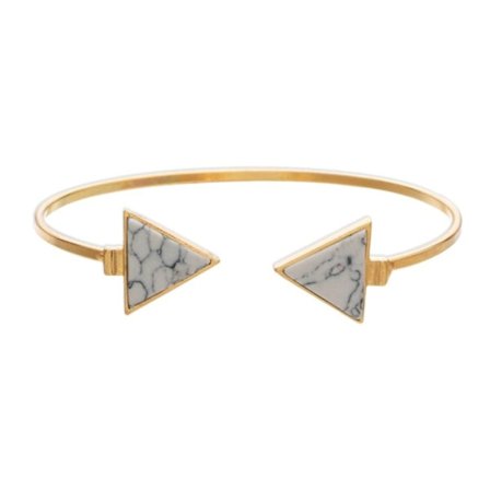 Marmor armband vit