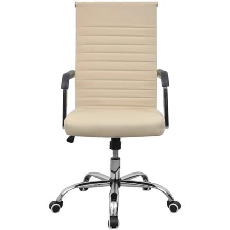 Vidaxl Kontorsstol Konstläder 55x63 Cm Gräddvit Creme